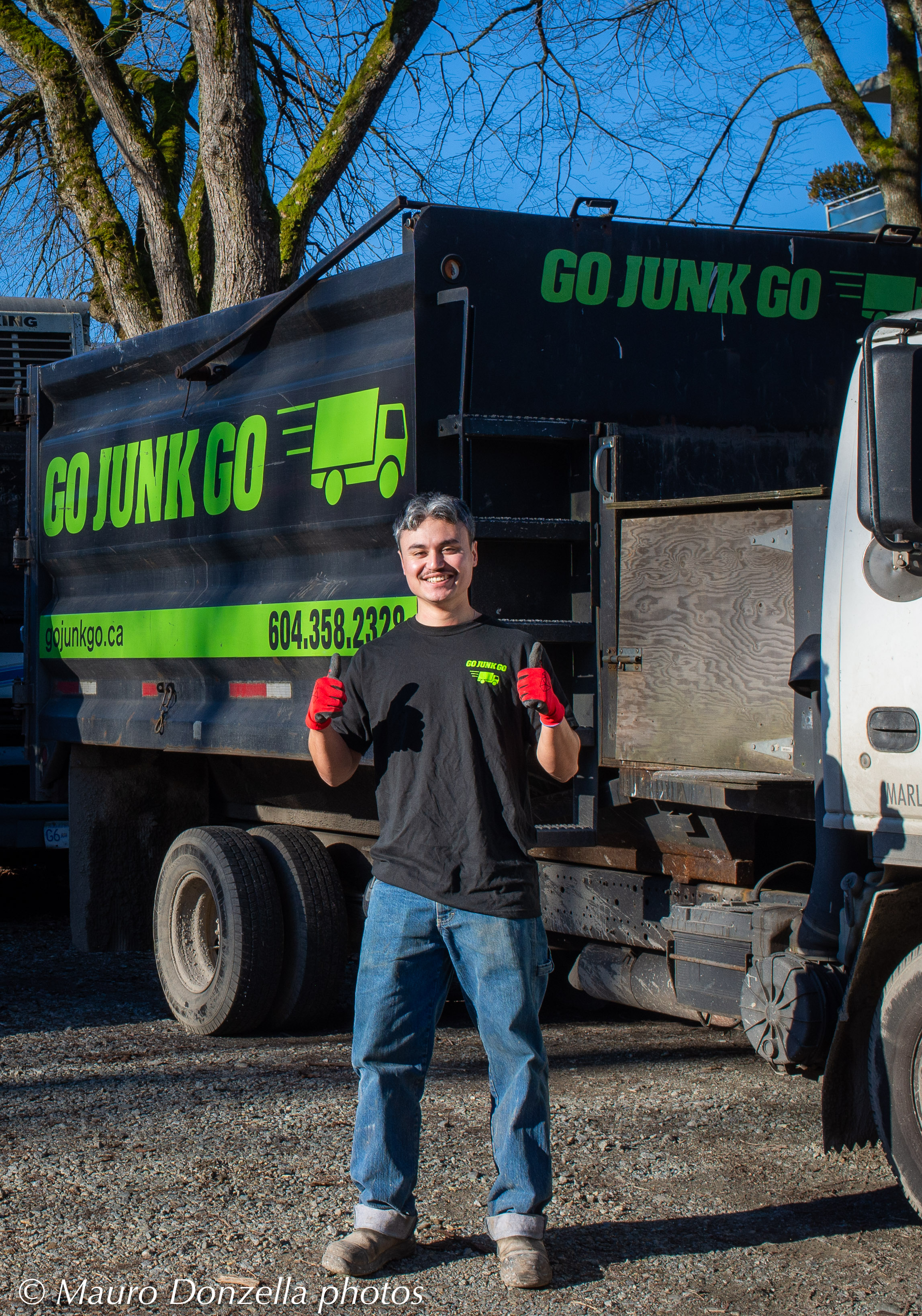 Go Junk Go truck loaded for an exercise equipment removal job in Vancouver