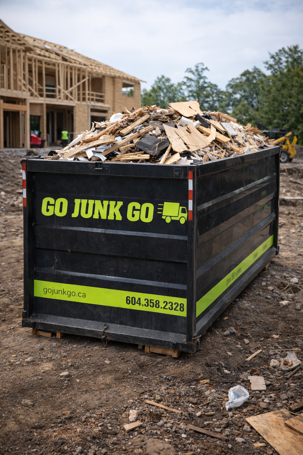 Go Junk Go bin rental service - professional waste bins for construction, renovation and cleanup projects