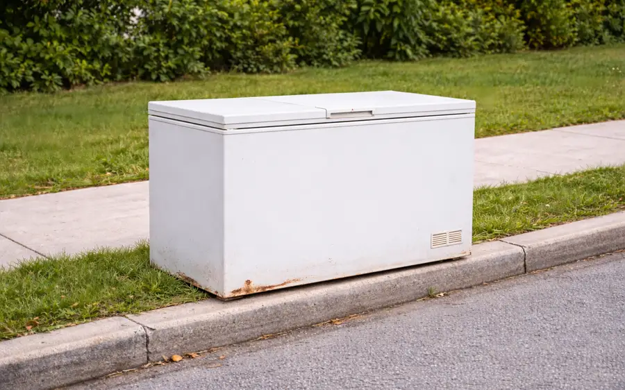 A mattress set out for a single-item junk pickup